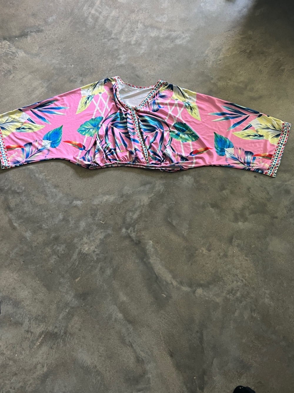 Tropical Pink Floral Crop Top